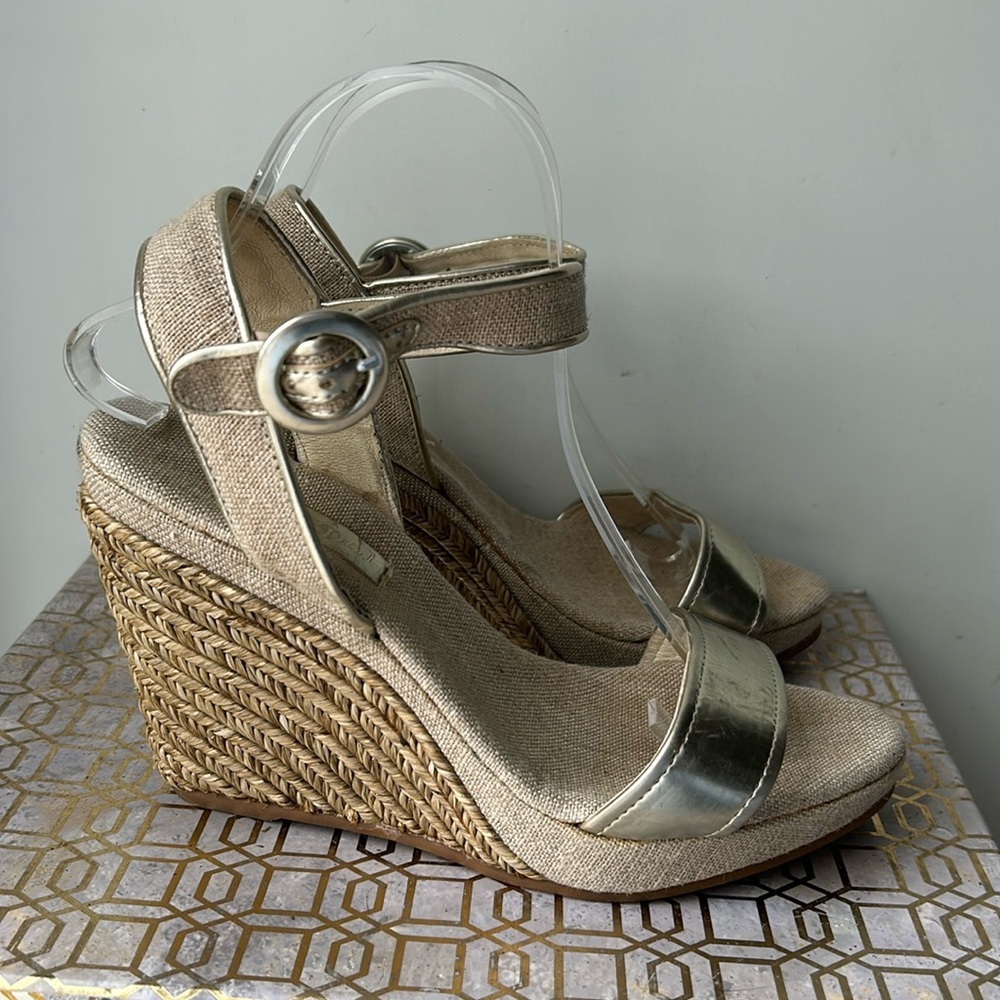 Maypol Strappy Espadrille Wedge Heels Women's size 9.5/40 - Picture 1 of 8